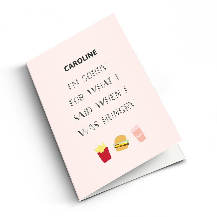 Personalised greeting card - Sorry - XL - Vertical