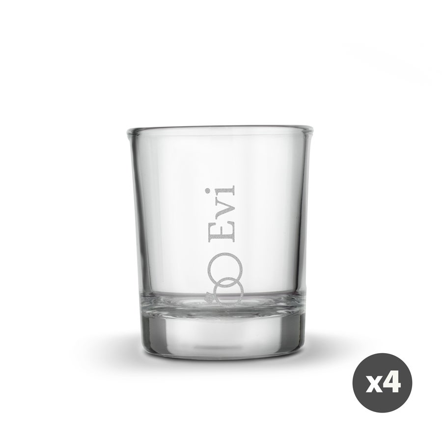 Personalised shot glasses (4 pieces)