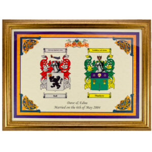Personalised Double Coat of Arms Scroll