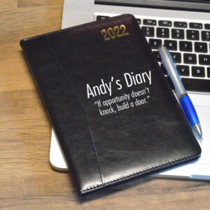 Personalised Embossed and Stitched Diary 2022