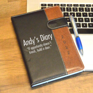 Personalised Leatherette Design Embossed A5 Diary 2022