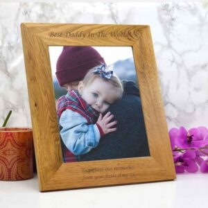 Personalised Photo Frame Present For Dads Portrait