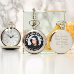 Personalised Photo Pocket Watch For 18th Birthday Gift