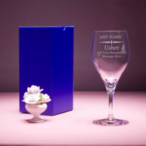 Personalised Usher Wine Glass 41cl Gifts