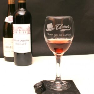 Personalised Usher Wine Glass in Gift Box Gifts