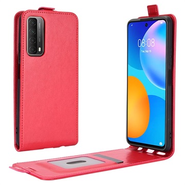 Huawei P Smart 2021 Vertical Flip Case with Card Slot - Red