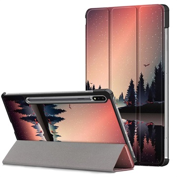 Tri-Fold Series Samsung Galaxy Tab S7 Smart Folio Case - Nature
