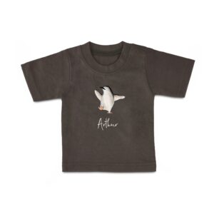 Baby T-Shirt - Printed - Short Sleeves - Antracite - 74/80