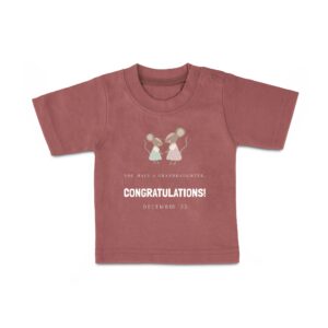 Baby T-Shirt - Printed - Short Sleeves - Pink - 62/68