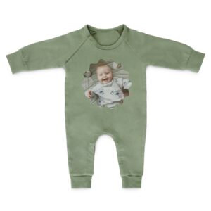 Baby playsuit - printed - Green - 50/56